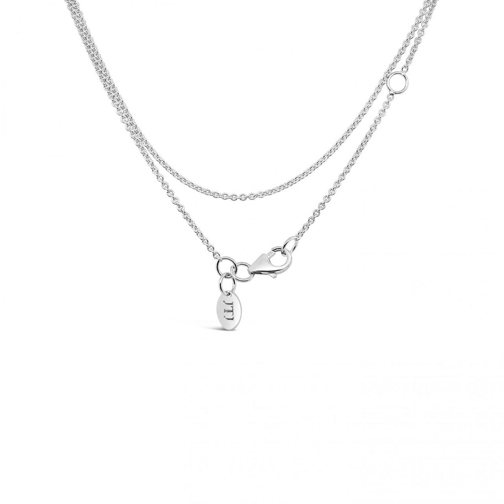18ct White Gold Trace Link Chain