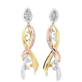 Allure 18ct Three Tone Coloured Diamond Earrings