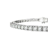 18ct white gold diamond tennis bracelet with 51 round brilliant cut diamonds totalling 5.41ct