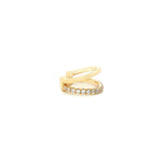18ct yellow gold diamond ear cuff with double-band non-pierced design