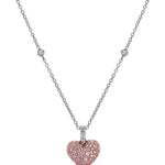 2026 Limited Edition Evermore heart pendant in 18ct rose and white gold with natural Argyle pink diamonds and white diamonds