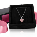 2026 Limited Edition Evermore heart pendant in 18ct rose and white gold with natural Argyle pink diamonds and white diamonds