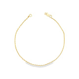 9ct yellow gold fine diamond cut oblong trace link bracelet with parrot clasp