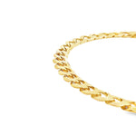 9ct yellow gold flat bevelled curb link bracelet 21cm with parrot clasp