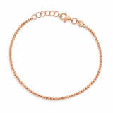 Facetted Bead Trace Bracelet Rose Gold