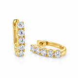 Diamond Huggie Earrings in 18ct Yellow Gold (1.08ct)
