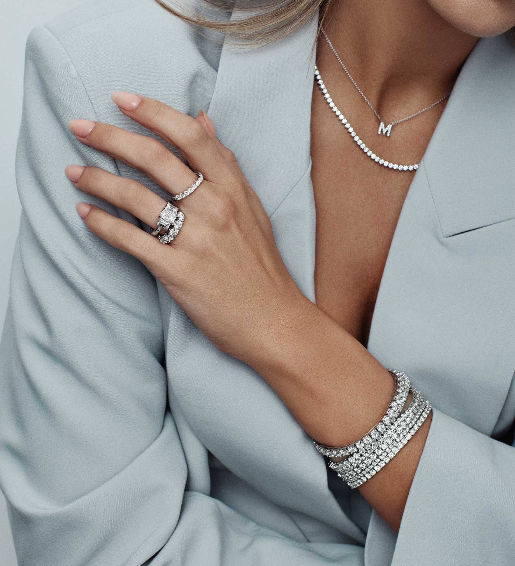 Diamond Tennis Bracelet Stack