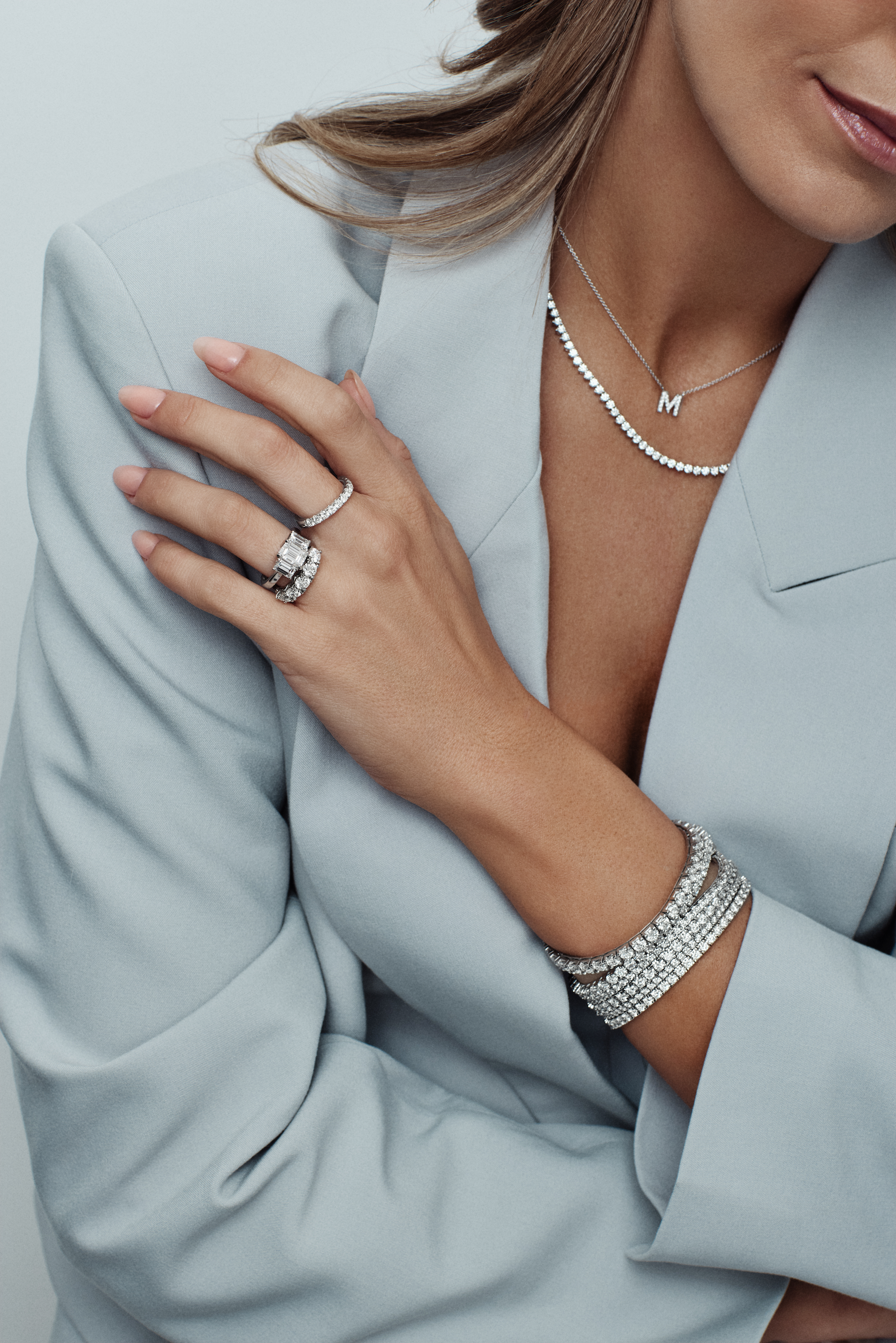 Diamond Tennis Bracelet Stack