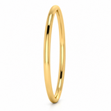 9ct yellow gold golf bangle with polished 4mm round profile.