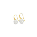 Autore 18ct yellow gold South Sea pearl earrings with 9mm oval white pearls