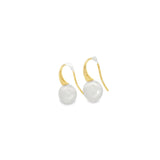 Autore 18ct yellow gold South Sea pearl earrings with 9mm oval white pearls
