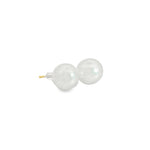 Autore 9ct yellow gold South Sea pearl stud earrings with 10mm white pearls