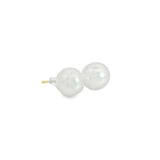 Autore 9ct yellow gold South Sea pearl stud earrings with 10mm white pearls