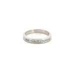 Platinum band with a straight row of baguette cut diamonds totalling 0.41ct.