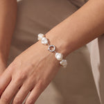 baroque freshwater pearl bracelet with large irregular pearls and sterling silver bolt clasp