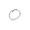 Platinum band with bead-set round brilliant cut diamonds totalling 0.34ct.