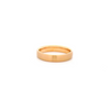 18ct yellow gold brushed finish wedding band with 4mm width.
