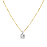 18ct white gold diamond pendant with 0.24ct round brilliant cut diamond in four claw setting