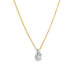18ct white gold diamond pendant with 0.24ct round brilliant cut diamond in four claw setting