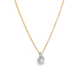 18ct white gold diamond pendant with 0.24ct round brilliant cut diamond in four claw setting