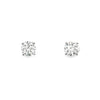 18ct white gold diamond stud earrings featuring a matched pair of round brilliant cut diamonds totalling 1.41ct in four-claw settings with post and butterfly fittings.