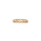 9ct yellow gold diamond ring featuring nine round brilliant cut diamonds totalling 0.20ct in alternating hexagonal and marquise bead settings.