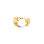 18ct yellow gold Kailis Luminesse Motion Light ring with Australian South Sea pearl.