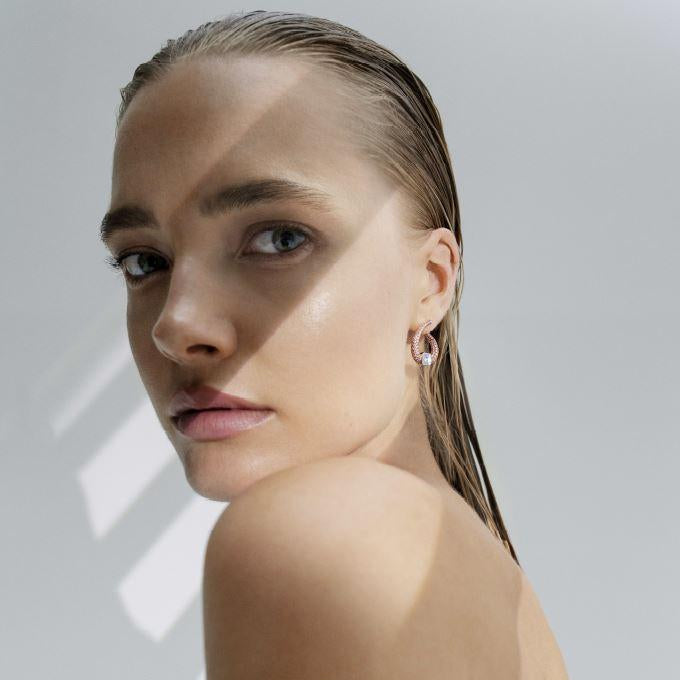 2023 Limited Edition Argyle Ellipse Earrings in 18ct rose and white gold, featuring pavé set graduating ovals with pink and white diamonds, limited edition No. 33 of 80.