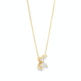 18ct yellow gold diamond necklace with marquise cut diamonds arranged in a star cluster