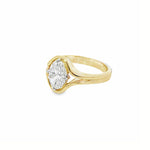 18ct yellow gold oval diamond ring with 1.81ct GIA certified diamond in NSEW claw setting