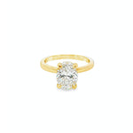 18ct yellow gold oval diamond ring with 2.00ct centre diamond and accent diamonds