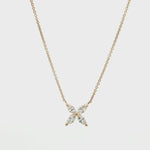 18ct yellow gold diamond necklace with marquise cut diamonds arranged in a star cluster