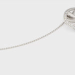 18ct white gold “The Sun Will Rise” necklet featuring Argyle pink and white diamonds in a sunrise design, limited edition 64/100, created by Diamond Guild Australia in support of Beyond Blue.