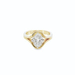 18ct yellow gold oval diamond ring with 1.81ct GIA certified diamond in NSEW claw setting
