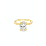 18ct yellow gold oval diamond ring with 2.00ct centre diamond and accent diamonds