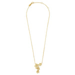 Roberto Coin Jasmine 18ct yellow gold diamond necklet with four flower drop design and rope detailing