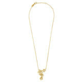 Roberto Coin Jasmine 18ct yellow gold diamond necklet with four flower drop design and rope detailing
