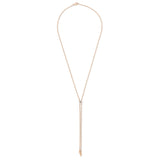 Roberto Coin Love In Verona 18ct rose gold diamond necklet featuring an adjustable diamond-set flower slider on a ball link chain with beaded ends and signature ruby on the reverse.