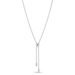 Roberto Coin Love In Verona white gold diamond flower necklet on ball link chain.