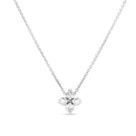 Roberto Coin Love in Verona diamond necklace in white gold with floral design