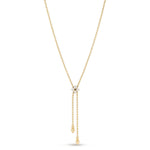 Roberto Coin Love in Verona diamond necklet in yellow gold with adjustable flower detail