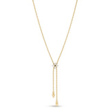 Roberto Coin Love in Verona diamond necklet in yellow gold with adjustable flower detail