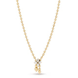 Roberto Coin Love in Verona diamond necklet in yellow gold with adjustable flower detail