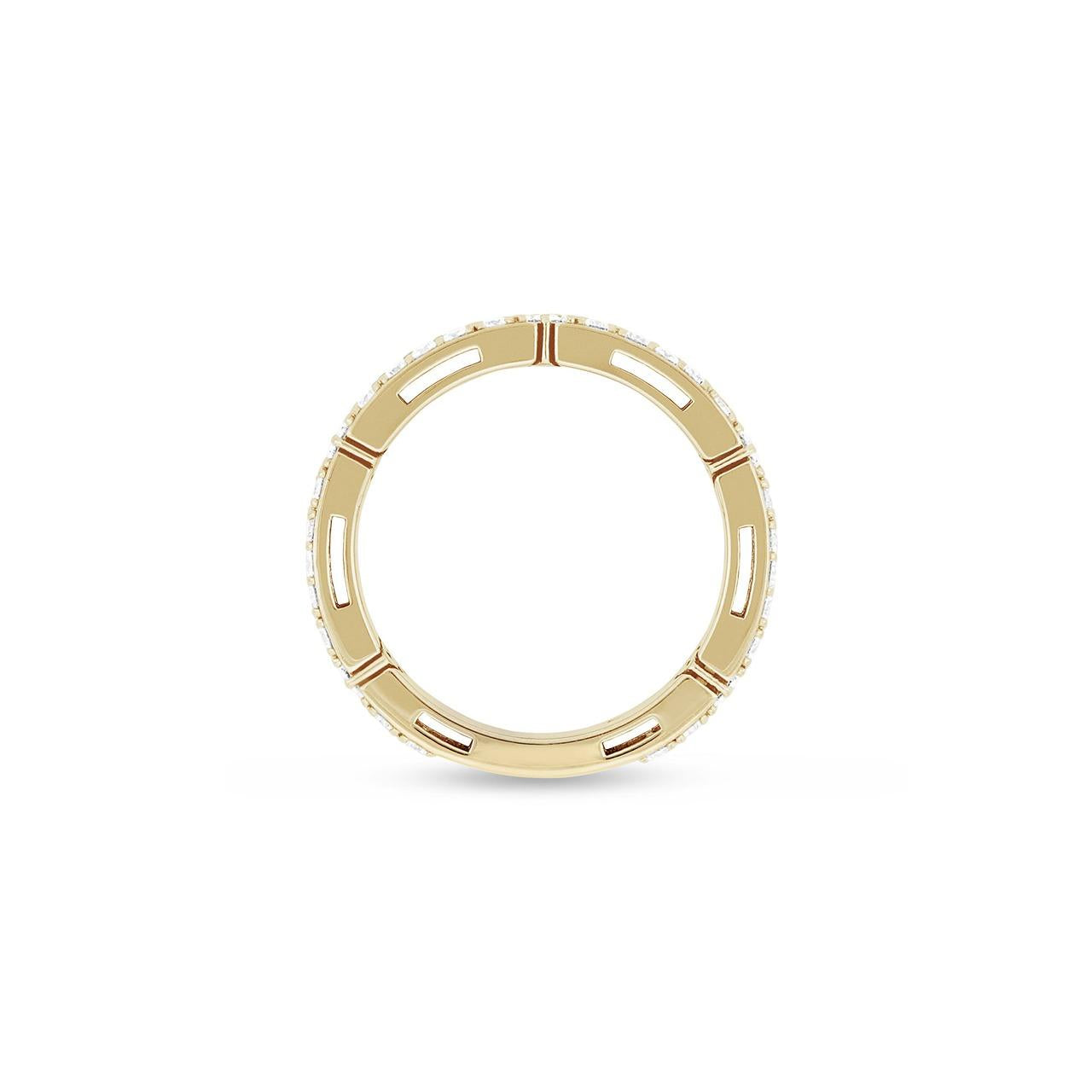 Roberto Coin Love in Verona diamond ring in yellow gold with pavé and floral detail