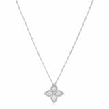 Roberto Coin Princess Flower diamond necklace in white gold