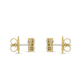 Roberto Coin Princess Flower diamond stud earrings in yellow and white gold