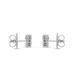 Roberto Coin Princess Flower diamond stud earrings in white gold