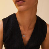 Roberto Coin Venetian Princess 18ct rose gold necklet featuring open flower pendant with lapis lazuli in each petal on a fine 45cm belcher link chain and signature ruby clasp.