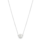 Sterling silver necklet with large freshwater pearl on fine chain