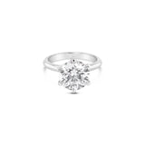 Round Brilliant Cut Solitaire Diamond Platinum Ring